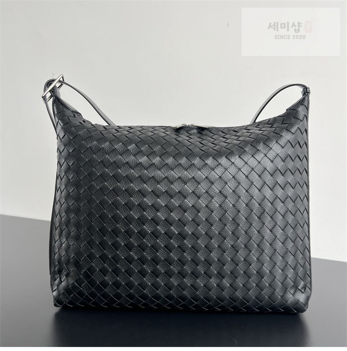 Bottega Veneta 보테가베네타 미디움 인트레치아토 트래블러 호보 숄더백 블랙 Bag 9번 이미지