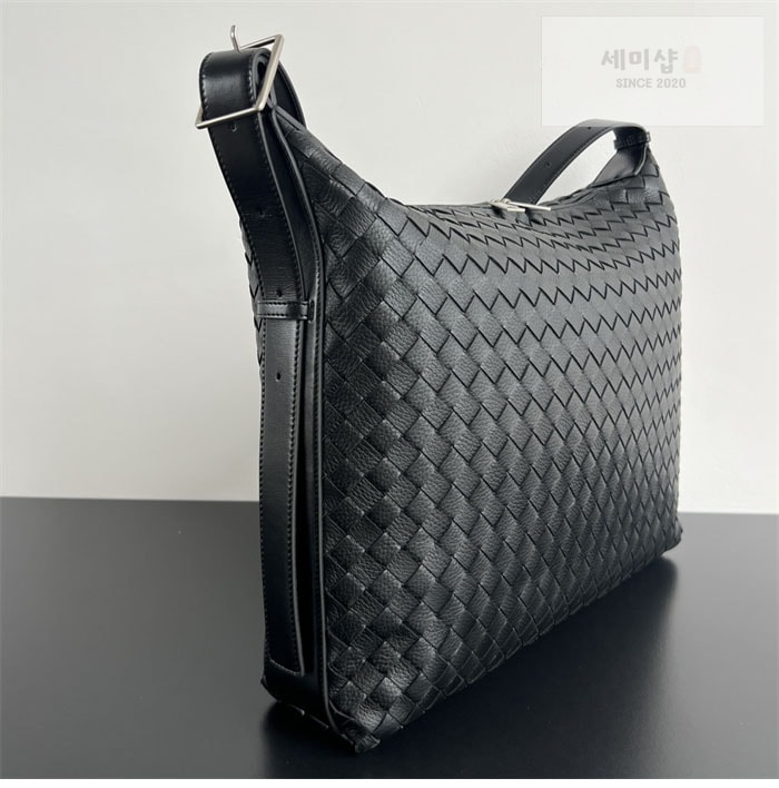 Bottega Veneta 보테가베네타 미디움 인트레치아토 트래블러 호보 숄더백 블랙 Bag 2번 이미지