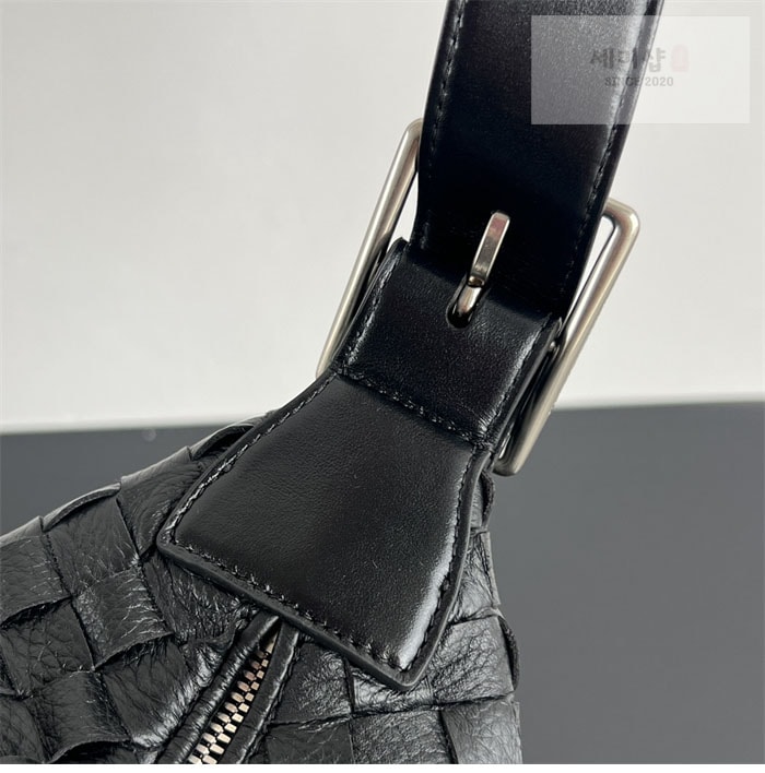 Bottega Veneta 보테가베네타 미디움 인트레치아토 트래블러 호보 숄더백 블랙 Bag 11번 이미지