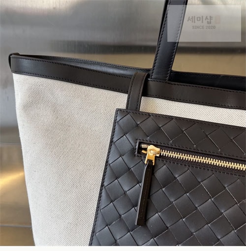 Bottega Veneta 보테가베네타 필립 플랩 캔버스 토트백 블랙 캔버스 Bag 3번 이미지