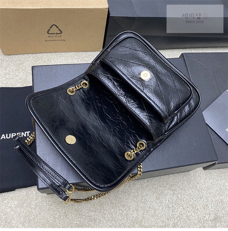 Saint Laurent 생로랑 니키 미니 체인백 그레인 램스킨 828736 Bag 10번 이미지