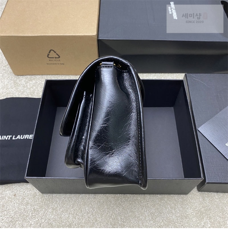 Saint Laurent 생로랑 니키 스몰 체인백 빈티지 크링클 블랙 498892 Bag 6번 이미지