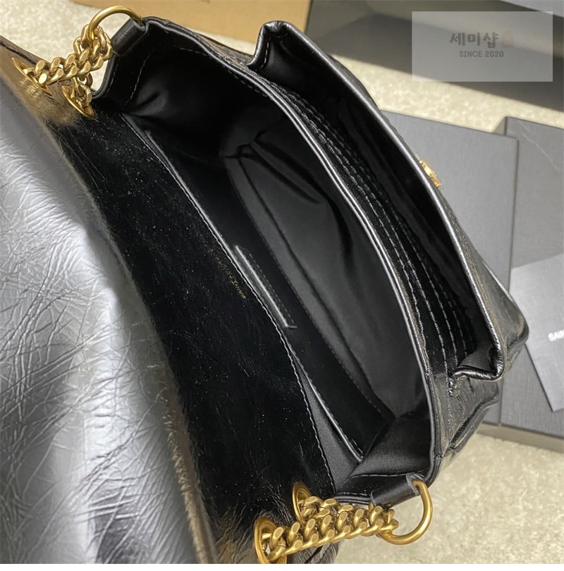 Saint Laurent 생로랑 니키 스몰 체인백 빈티지 크링클 블랙 498892 Bag 9번 이미지