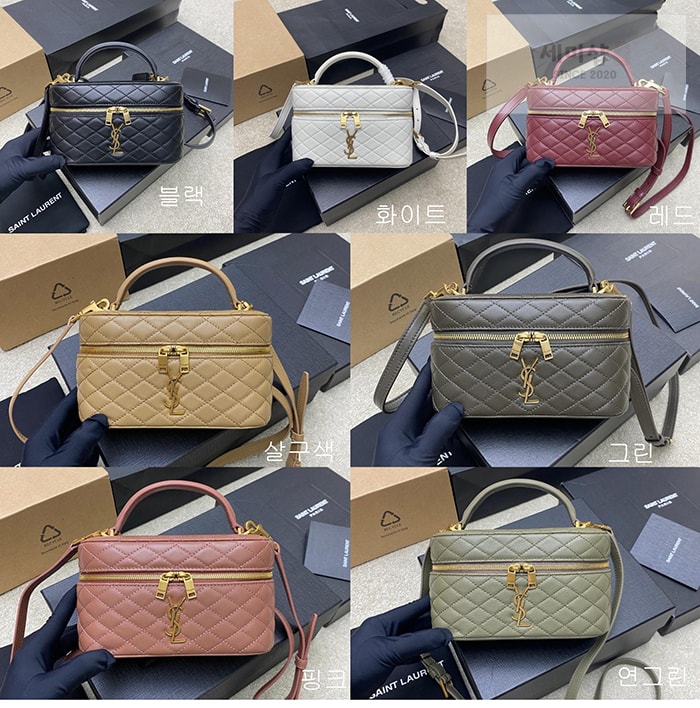Saint Laurent 생로랑 램스킨 가비 베니티 백 블랙 Bag 17번 이미지