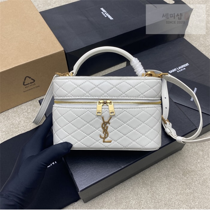Saint Laurent 생로랑 램스킨 가비 베니티 백 블랙 Bag 4번 이미지