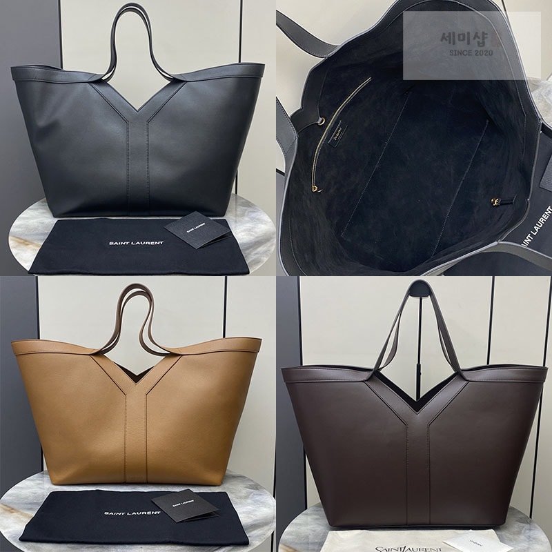 Saint Laurent 생로랑 레더 Y 토트백 블랙 Bag 3번 이미지