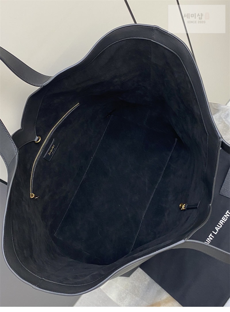 Saint Laurent 생로랑 레더 Y 토트백 블랙 Bag 9번 이미지