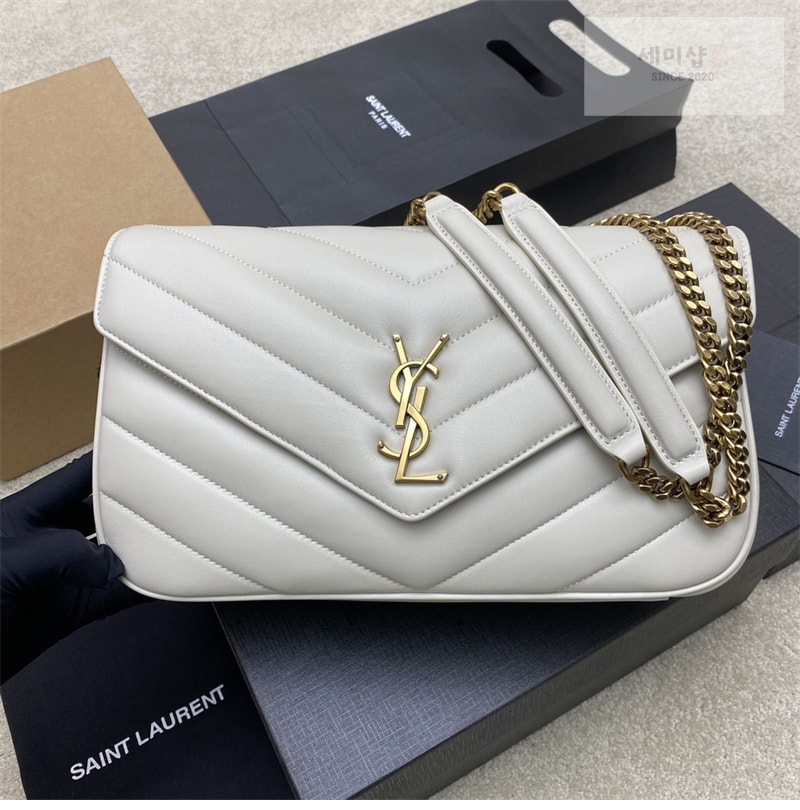 Saint Laurent 생로랑 루루 토이 램스킨 미디엄 크로스 백 화이트 Bag 13번 이미지