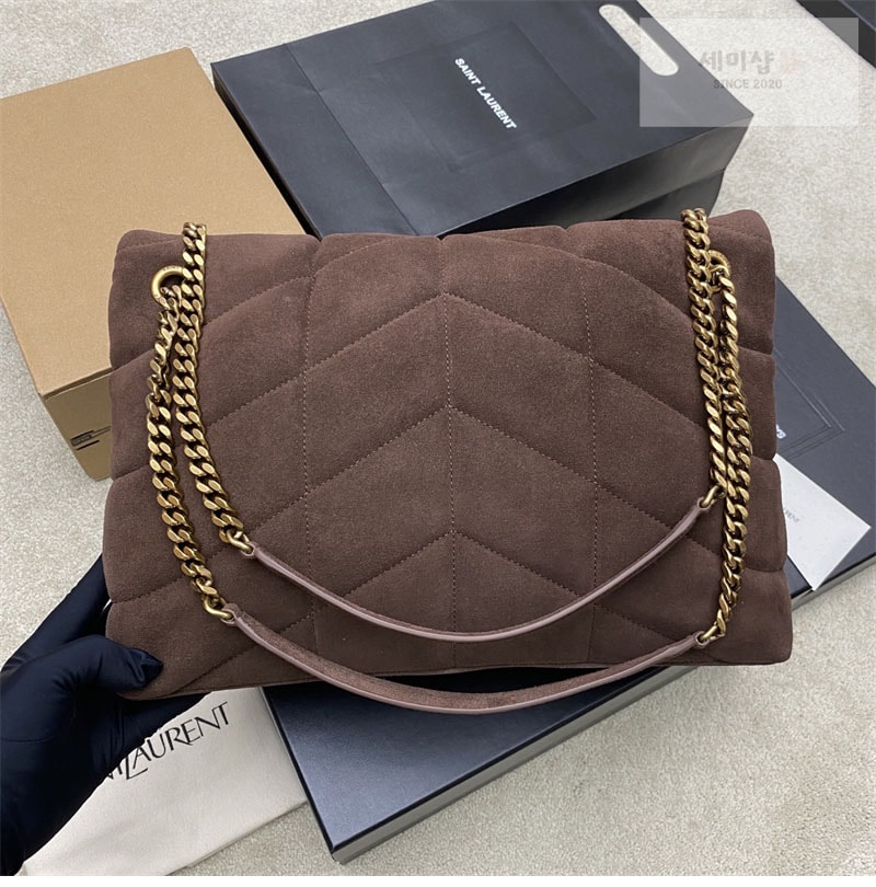 생로랑 생로랑 루루 푸퍼 스웨이드 미디엄 숄더 백 577475 Bag 4번 이미지