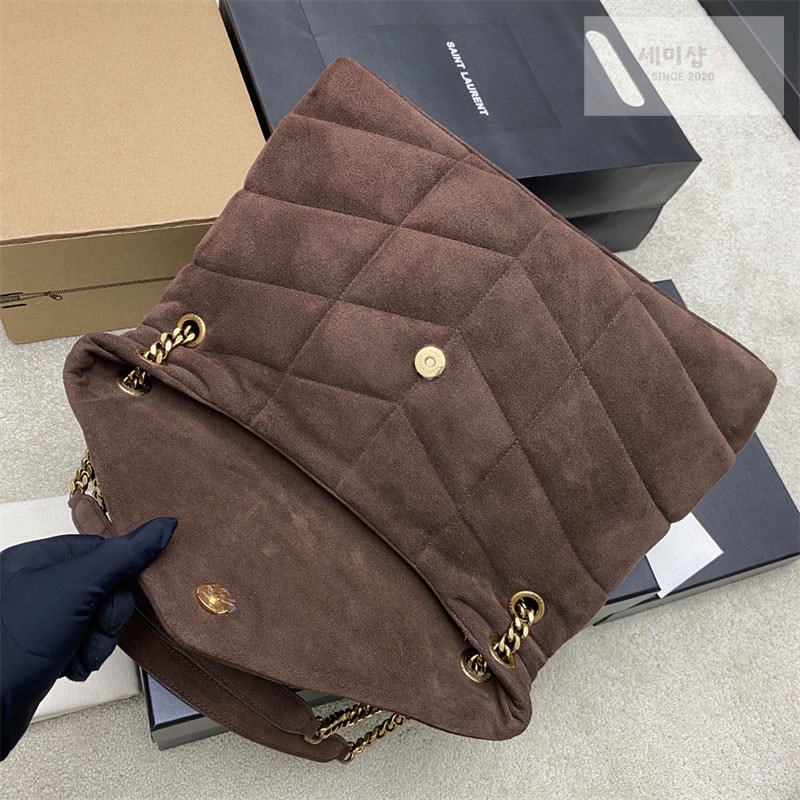 생로랑 생로랑 루루 푸퍼 스웨이드 미디엄 숄더 백 577475 Bag 5번 이미지