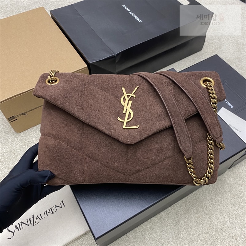 생로랑 생로랑 루루 푸퍼 스웨이드 스몰 숄더 백 577476 Bag 7번 이미지