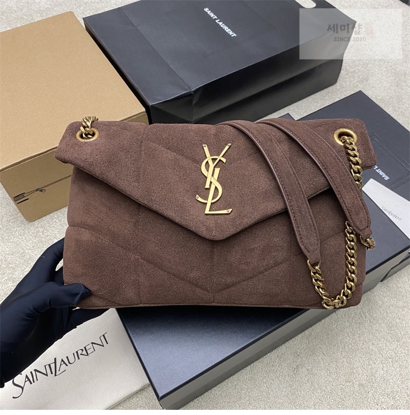 생로랑 생로랑 루루 푸퍼 스웨이드 스몰 숄더 백 577476 Bag 9번 이미지