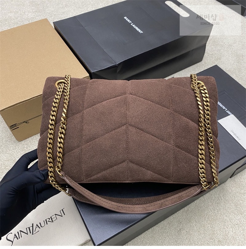 생로랑 생로랑 루루 푸퍼 스웨이드 스몰 숄더 백 577476 Bag 1번 이미지