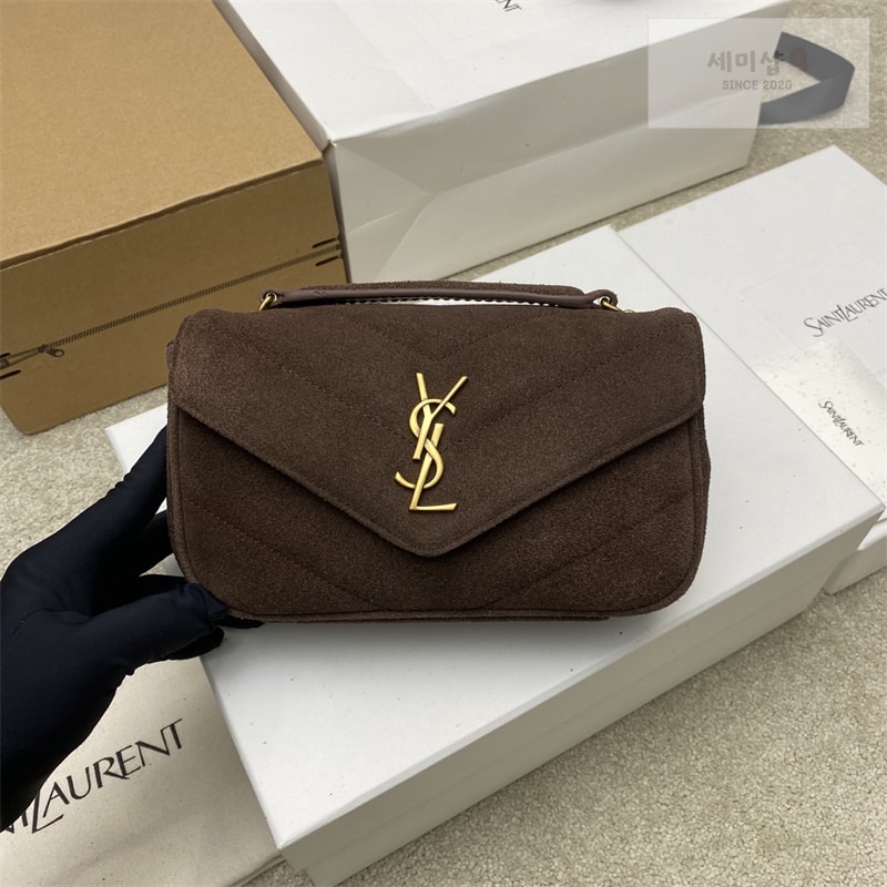 Saint Laurent 생로랑 마틀라세 스웨이드 루루 미니 백 브라운 821479 Bag 5번 이미지