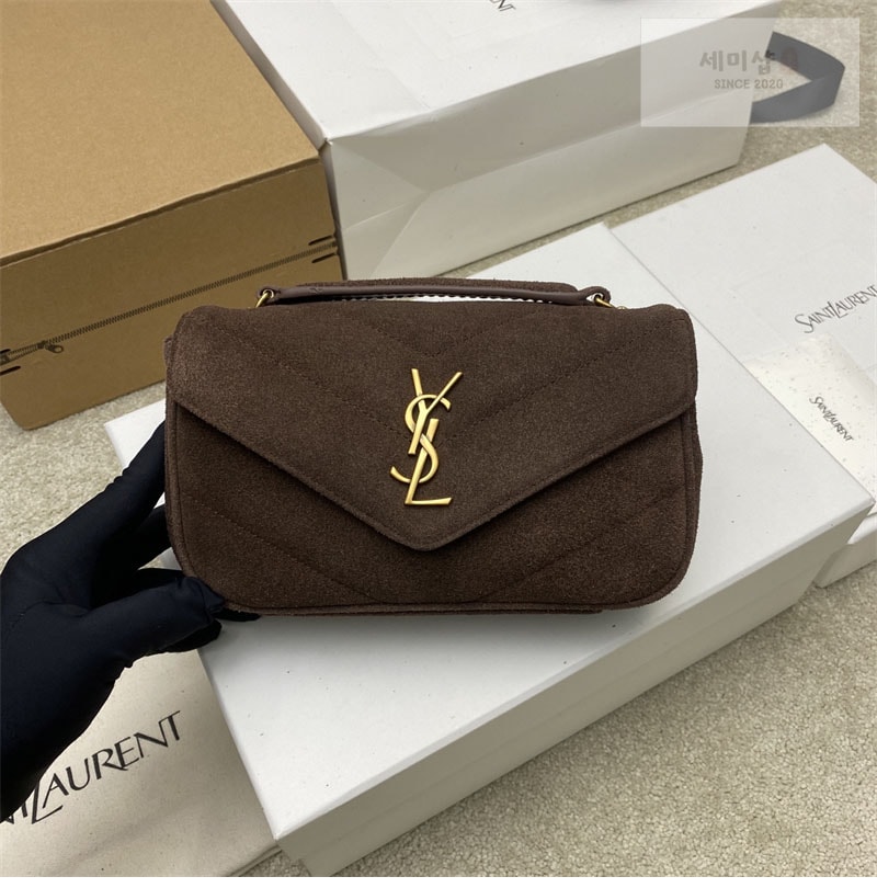 Saint Laurent 생로랑 마틀라세 스웨이드 루루 미니 백 브라운 821479 Bag 7번 이미지