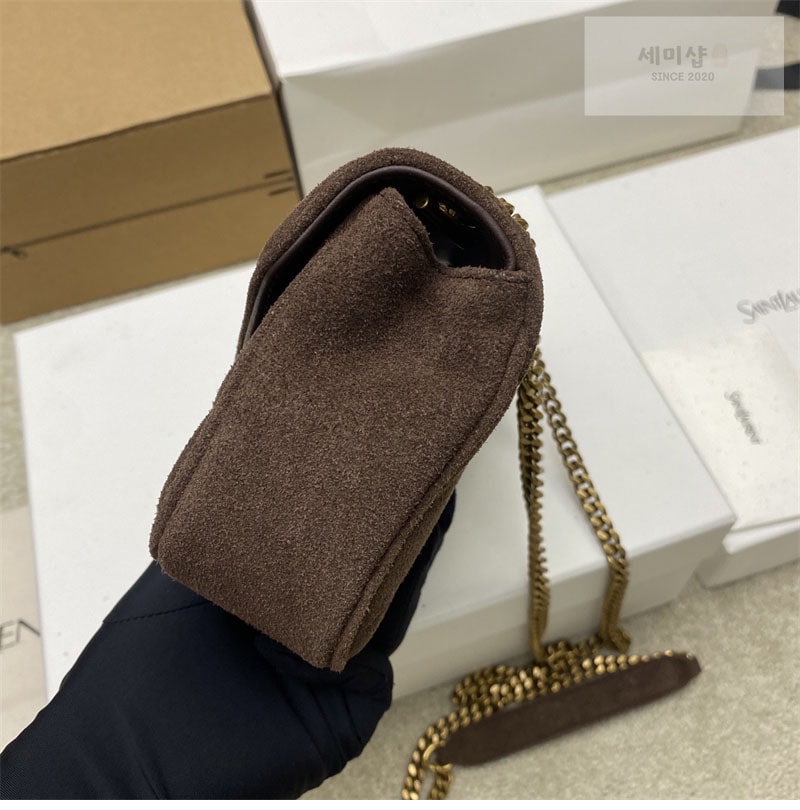 Saint Laurent 생로랑 마틀라세 스웨이드 루루 미니 백 브라운 821479 Bag 6번 이미지