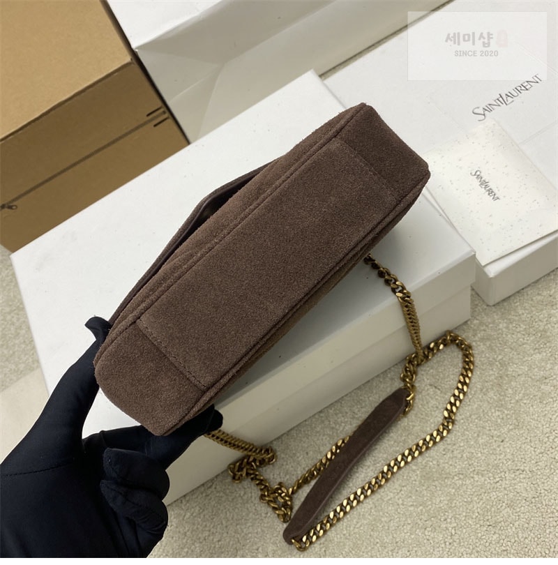 Saint Laurent 생로랑 마틀라세 스웨이드 루루 미니 백 브라운 821479 Bag 8번 이미지