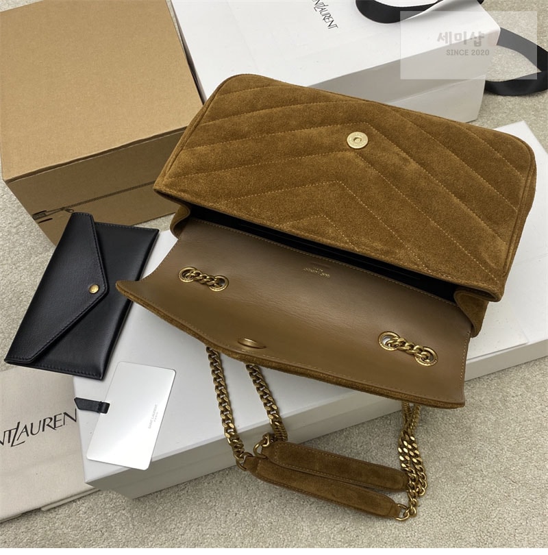 Saint Laurent 생로랑 마틀라세 스웨이드 루루 스몰 백 베이지 801437 Bag 6번 이미지