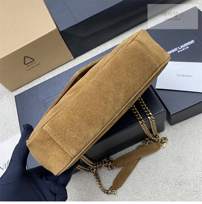 Saint Laurent 생로랑 마틀라세 스웨이드 루루 스몰 백 베이지 801437 Bag 3번 이미지