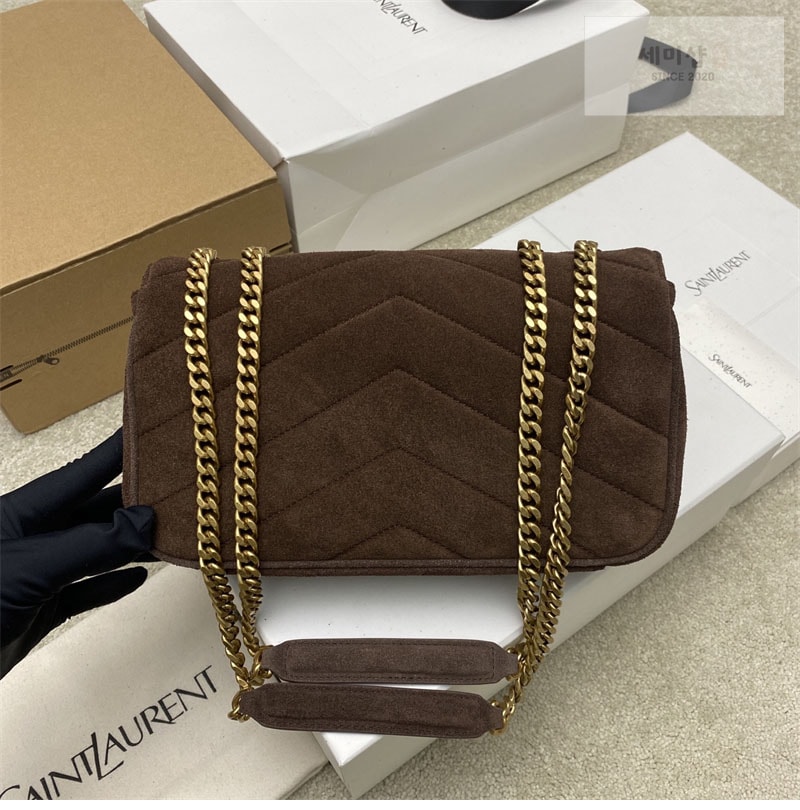 Saint Laurent 생로랑 마틀라세 스웨이드 루루 스몰 백 브라운 801437 Bag 2번 이미지
