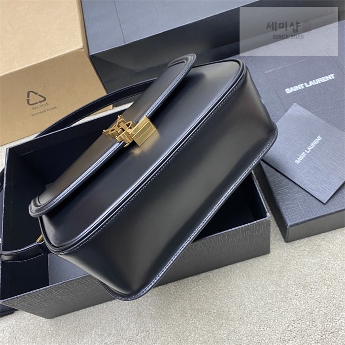 Saint Laurent 생로랑 박스 솔페리노 레더 숄더백 스몰/라지 블랙 Bag 14번 이미지