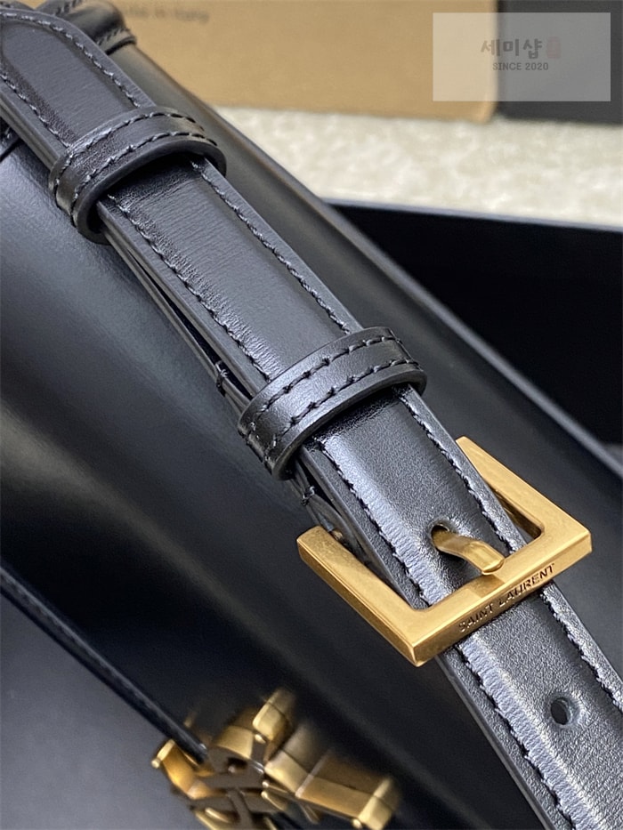 Saint Laurent 생로랑 박스 솔페리노 레더 숄더백 스몰/라지 블랙 Bag 22번 이미지