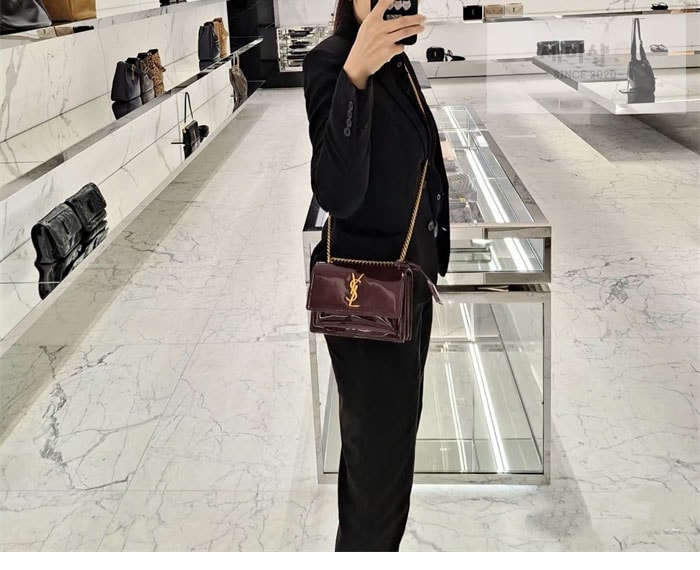 Saint Laurent 생로랑 선셋 로고 레더 체인 숄더 백 Bag 5번 이미지