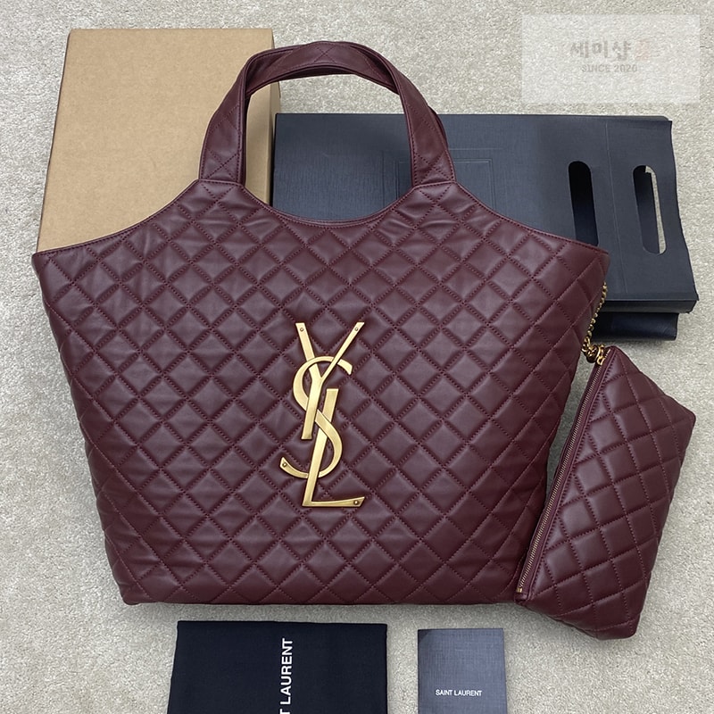 Saint Laurent 생로랑 아이케어 토트백 버건디 루즈 카베르네 Bag 2번 이미지