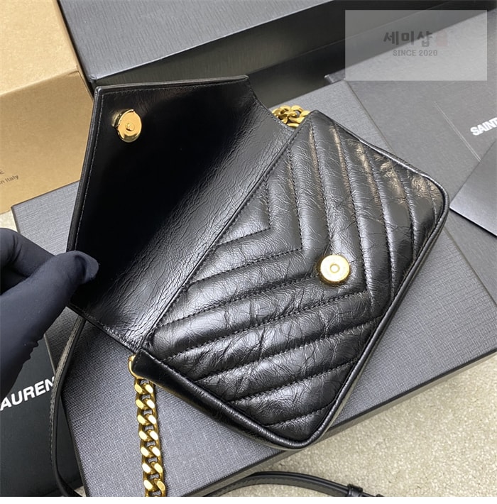 Saint Laurent 생로랑 컬리지 미니 퀼티드 크로스백 블랙 Bag 6번 이미지