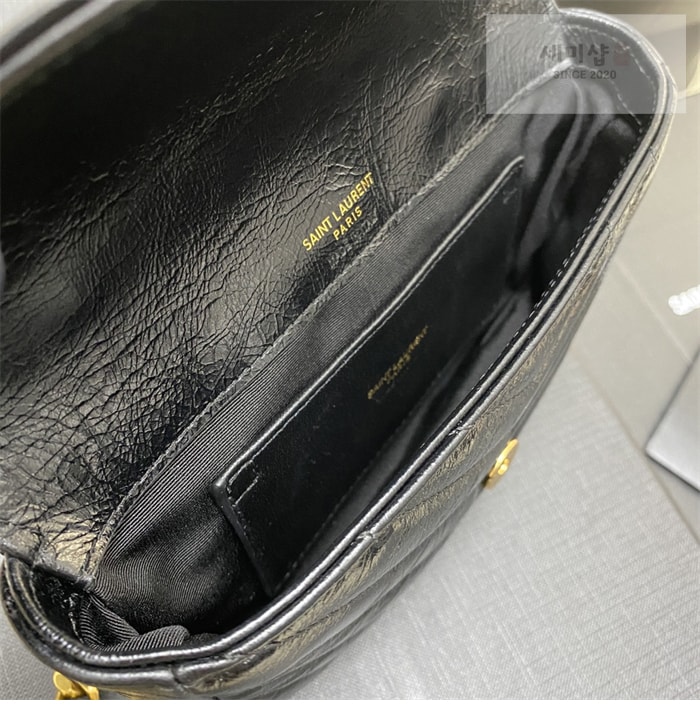 Saint Laurent 생로랑 컬리지 미니 퀼티드 크로스백 블랙 Bag 9번 이미지