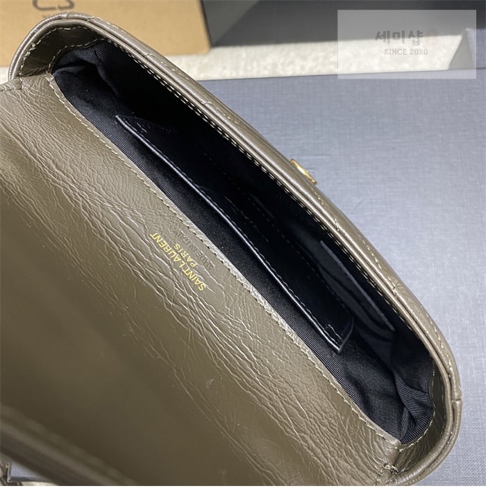 Saint Laurent 생로랑 컬리지 미니 퀼티드 크로스백 블랙 Bag 14번 이미지