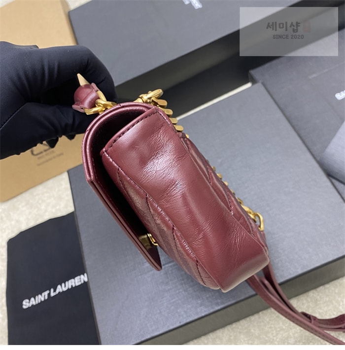 Saint Laurent 생로랑 컬리지 미니 퀼티드 크로스백 블랙 Bag 26번 이미지