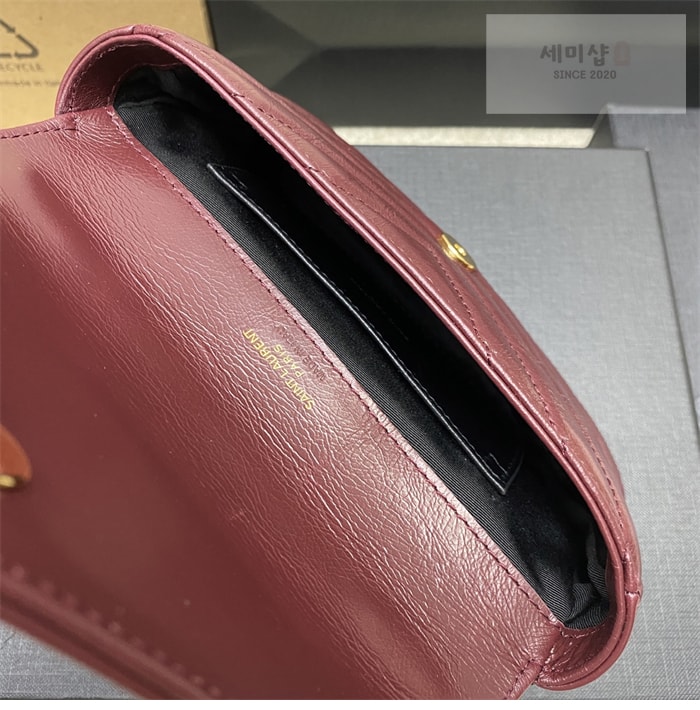 Saint Laurent 생로랑 컬리지 미니 퀼티드 크로스백 블랙 Bag 21번 이미지