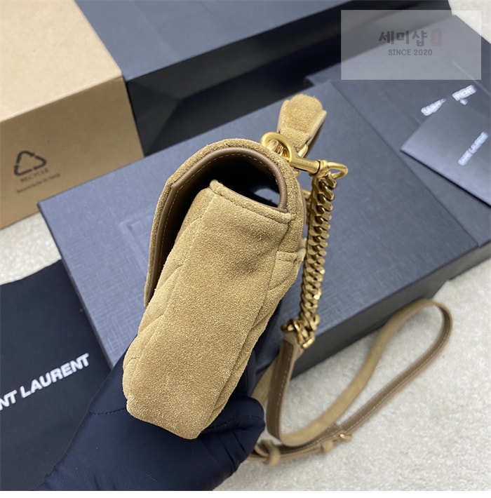 Saint Laurent 생로랑 컬리지 미니 퀼티드 크로스백 블랙 Bag 17번 이미지