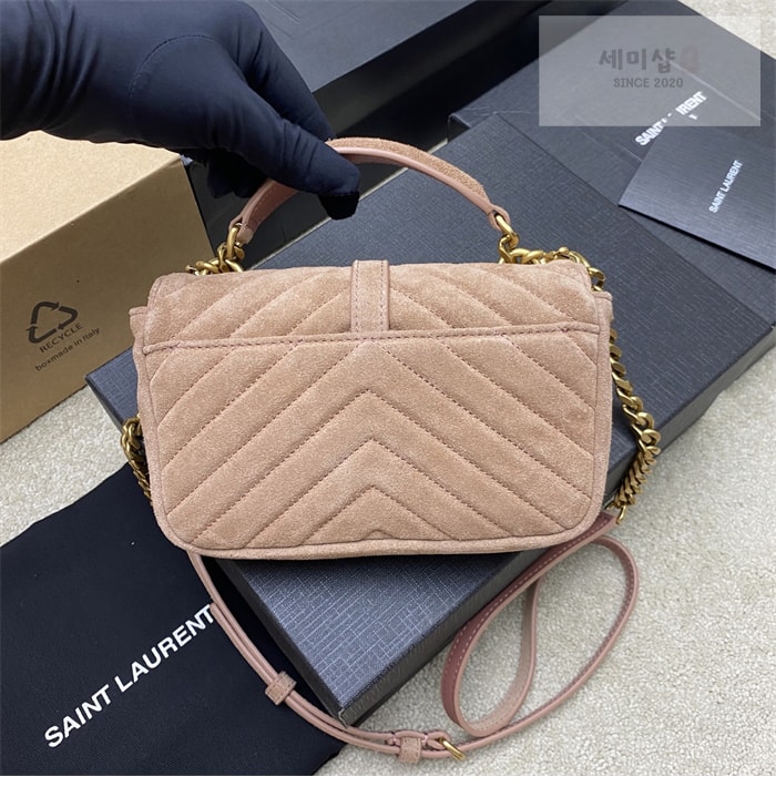 Saint Laurent 생로랑 컬리지 미니 퀼티드 크로스백 블랙 Bag 29번 이미지