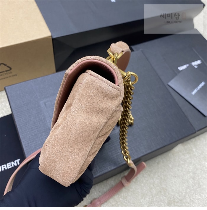 Saint Laurent 생로랑 컬리지 미니 퀼티드 크로스백 블랙 Bag 24번 이미지
