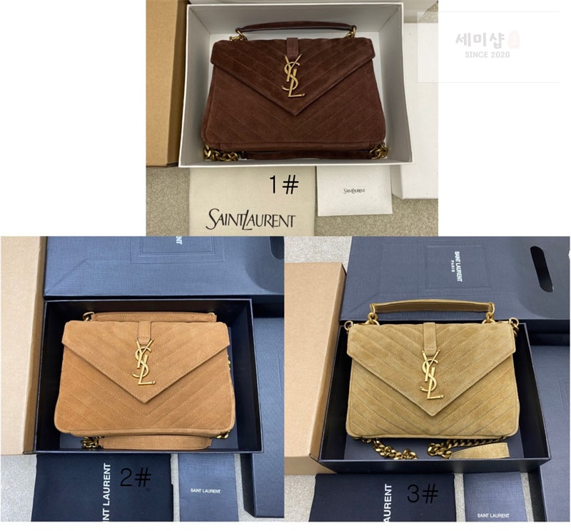 Saint Laurent 생로랑 컬리지 미디엄 스웨이드 숄더 백 Bag 4번 이미지
