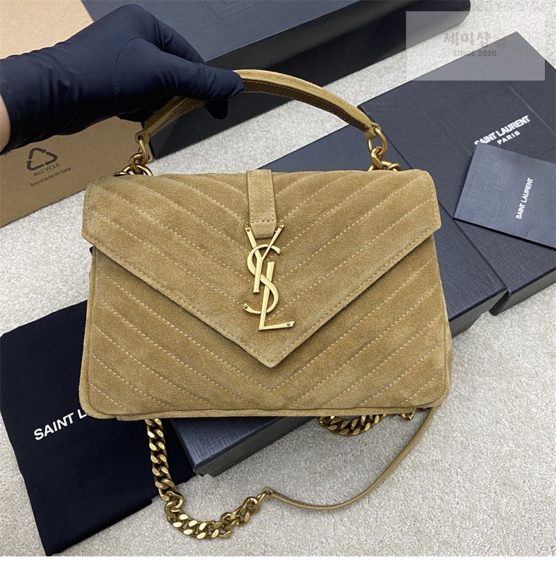 Saint Laurent 생로랑 컬리지 미디엄 스웨이드 숄더 백 Bag 14번 이미지