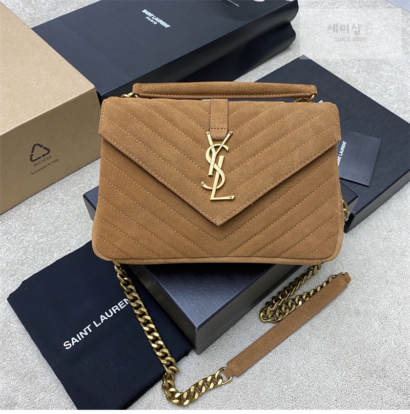 Saint Laurent 생로랑 컬리지 미디엄 스웨이드 숄더 백 Bag 7번 이미지