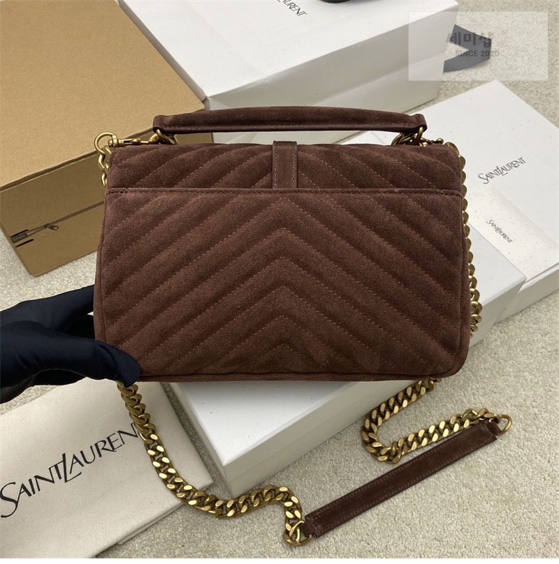 Saint Laurent 생로랑 컬리지 미디엄 스웨이드 숄더 백 Bag 23번 이미지