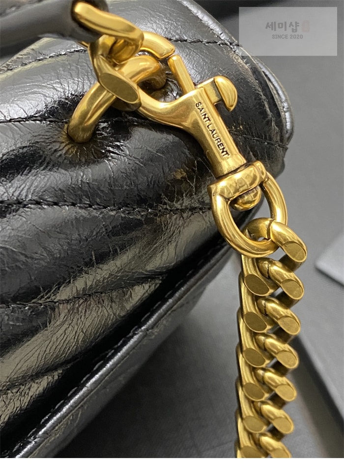 Saint Laurent 생로랑 컬리지 카산드라 미니 체인백 블랙 Bag 4번 이미지