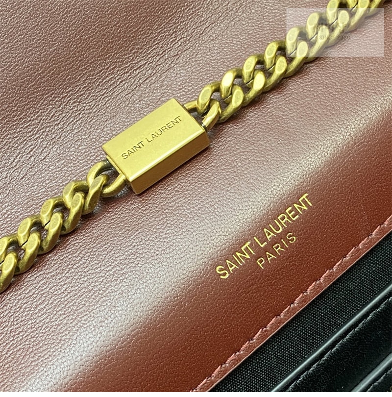 Saint Laurent 생로랑 케이트 스몰 페이턴트 숄더백 버건디 377629 Bag 8번 이미지