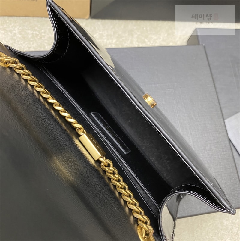 Saint Laurent 생로랑 케이트 스몰 페이턴트 숄더백 블랙 377629 Bag 10번 이미지