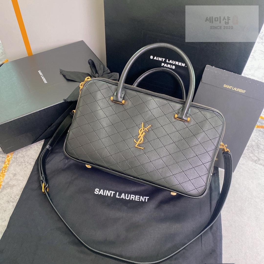 Saint Laurent 생로랑 퀼트 램스킨 LYIA 더플 백 31*16*13CM Bag 5번 이미지