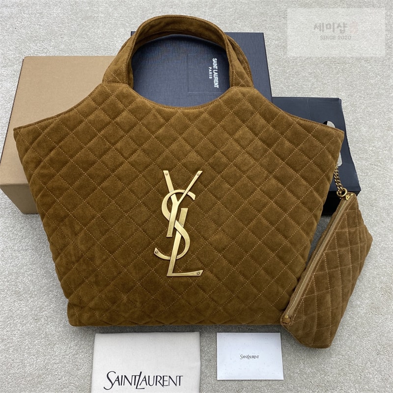 Saint Laurent 생로랑 퀼팅 스웨이드 ICARE 맥시 백 698651 Bag 1번 이미지