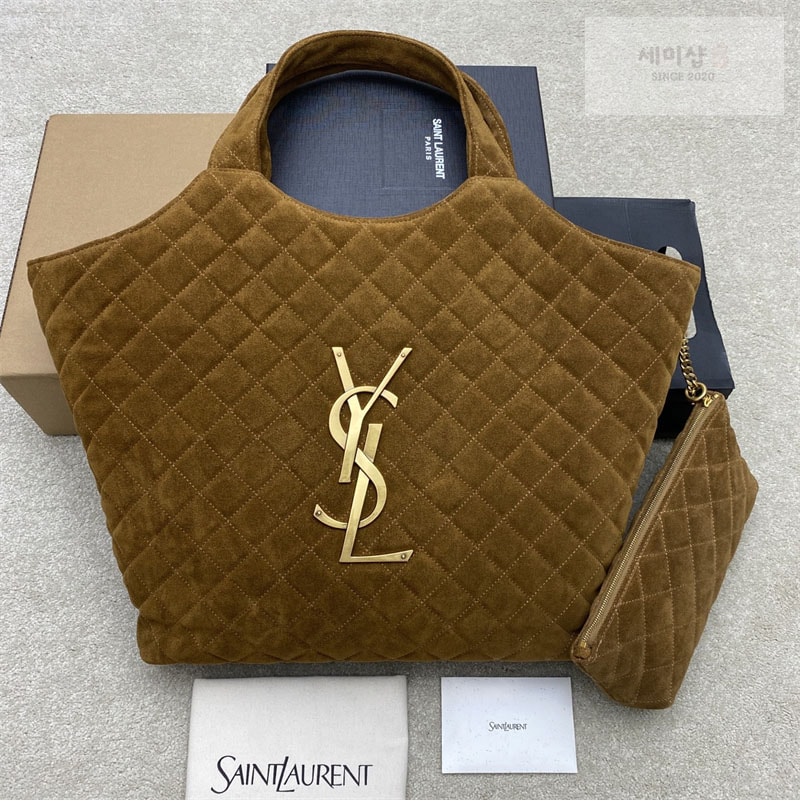 Saint Laurent 생로랑 퀼팅 스웨이드 ICARE 맥시 백 698651 Bag 5번 이미지