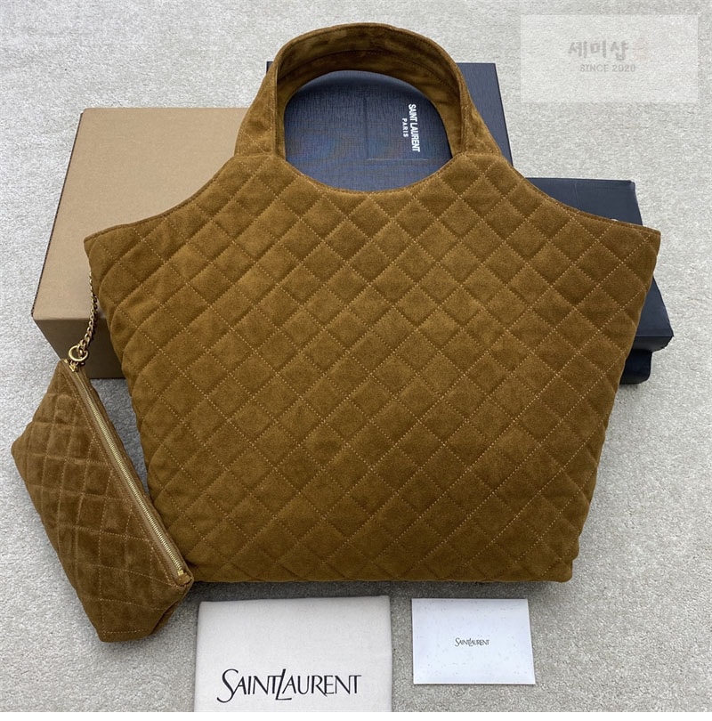 Saint Laurent 생로랑 퀼팅 스웨이드 ICARE 맥시 백 698651 Bag 3번 이미지