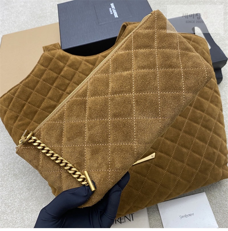 Saint Laurent 생로랑 퀼팅 스웨이드 ICARE 맥시 백 698651 Bag 7번 이미지