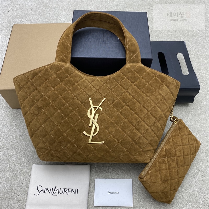 Saint Laurent 생로랑 퀼팅 스웨이드 ICARE 미디엄 백 858191 Bag 3번 이미지