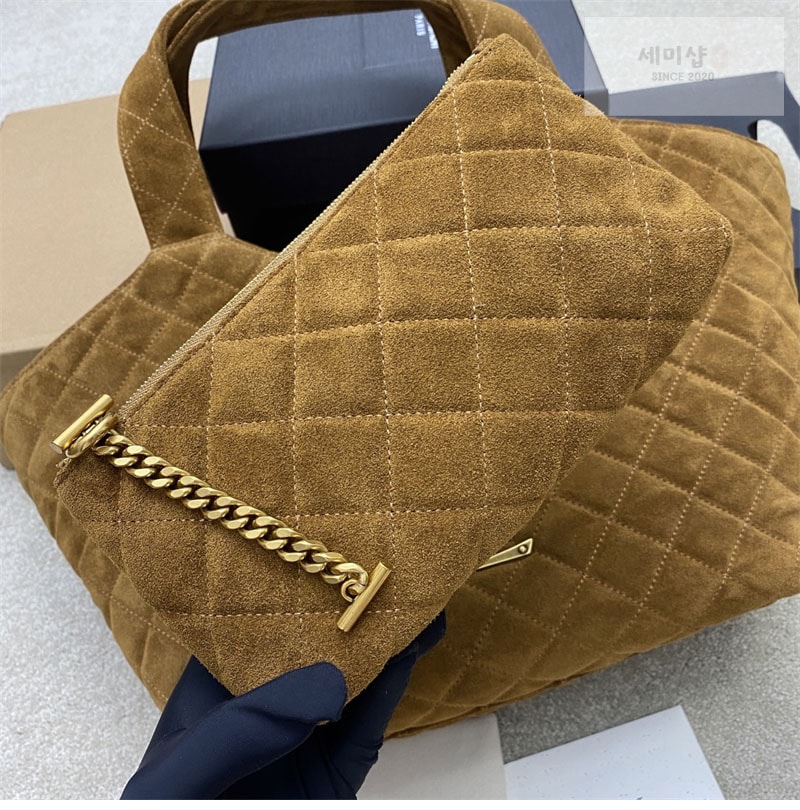 Saint Laurent 생로랑 퀼팅 스웨이드 ICARE 미디엄 백 858191 Bag 6번 이미지